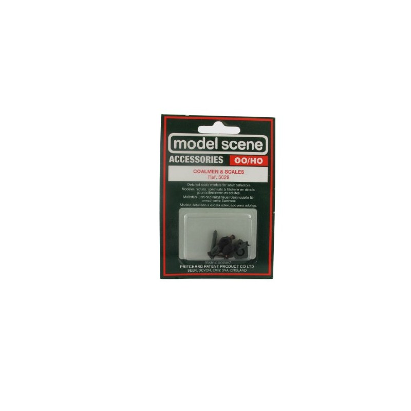 Model Scene OO Scale 2 Coalmen & Scales