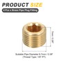 uxcell 4Pcs Brass Pipe Plug Fitting, 1/8" PT Male Hex