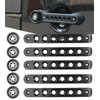 PKEDUO Black Door Handle Inserts + Star Push Button Covers