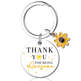 UIWIHHP Thank You Gifts for Women Coworkers Employee Appreciation Gift Ideas Cool Gifts for Coworker Teacher Nurse Administrative Professional Day Gift Thank You For Being Awesome Keyring