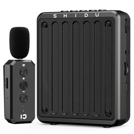 SHIDU 20W Voice Amplifier Wireless Lavalier Microphone Bluetooth Voice Amplifier for Teachers Portable Microphone with Speaker for Classroom,Speech, Meeting,Yoga,Outdoors