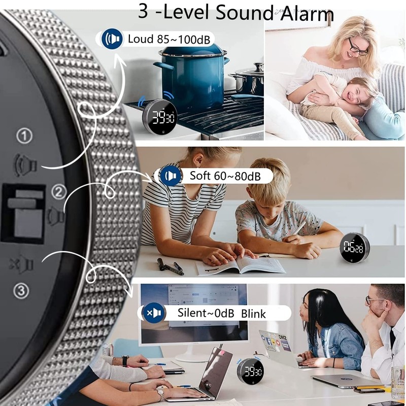 Kitchen Timer for Cooking Digital Egg Timers Magnetic Visual Timer