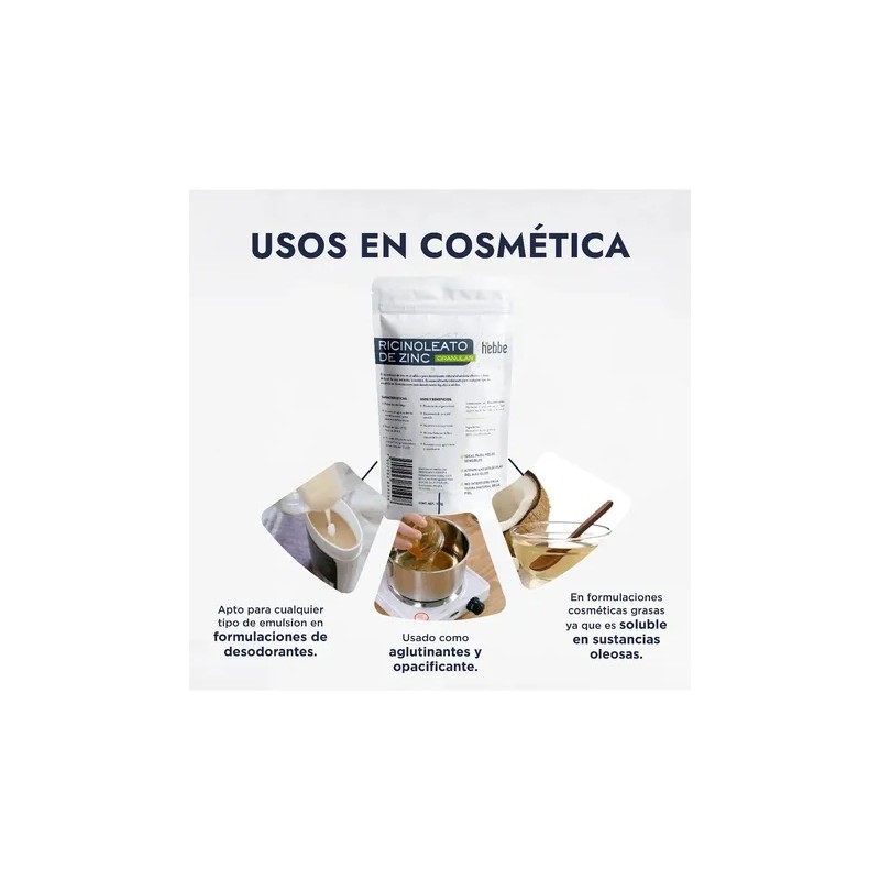 Ricinoleato De Zinc 100% Puro (desodorante Sólido) 100 G