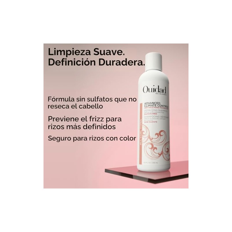 OUIDAD Advanced Climate Control Defrizzing Shampoo, 8.5 Fl Oz