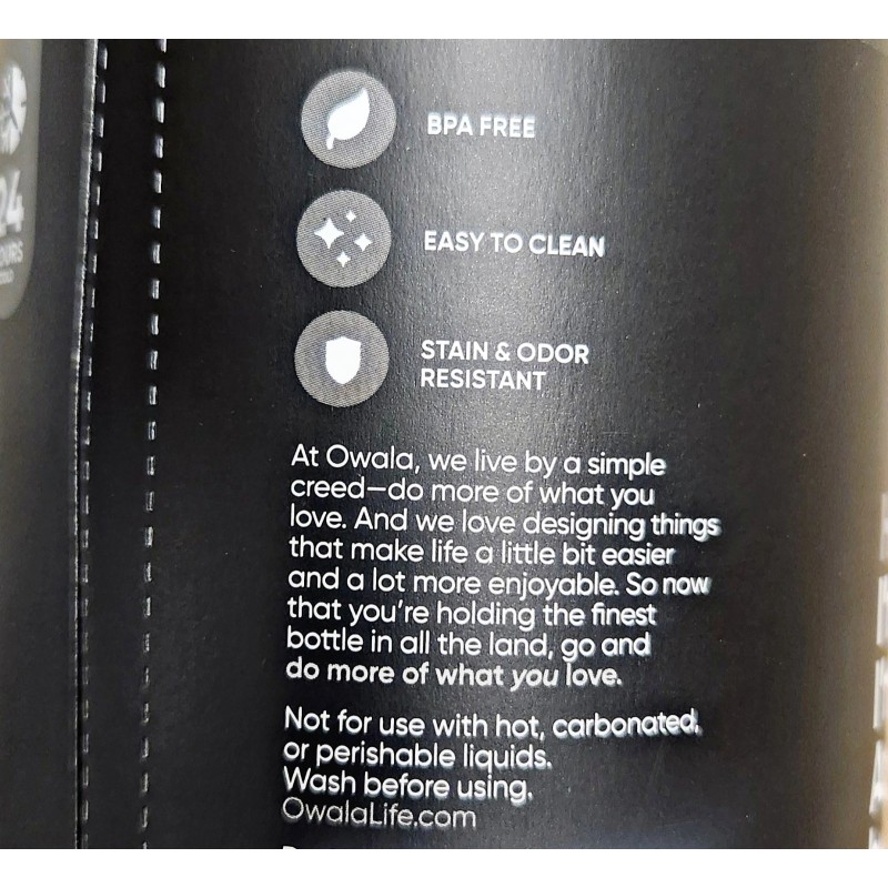 Owala FreeSip 32oz Stainless Bottle Leak-Proof Black