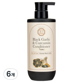Daenggi Meori Premium Black Garlic & Curcumin Conditioner, 6 units, 500ml / 댕기머리 프리미엄 흑마늘 앤 커큐민 컨디셔너, 6개, 500ml