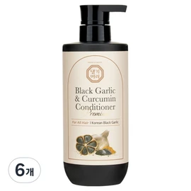 Daenggi Meori Premium Black Garlic & Curcumin Conditioner, 6 units, 500ml / 댕기머리 프리미엄 흑마늘 앤 커큐민 컨디셔너, 6개, 500ml