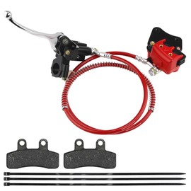 PRO BAT Hydraulic Front Brake Caliper Cylinder Master with Extra Brake Pad for 50cc 70cc 90cc SSR 110cc 125cc Atomik SSR Apollo Chinese Dirt Bike Pit Bike, Red