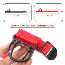 Sandfren 2PCS Car Roll Bar Coat Hanger Clothes Hook, Vehicle Fabric Auxiliary Hanging Buckle Kit, Automotive Interior Cage Hook Accessories, Compatible with Wrangler JL JT JLU (Black)