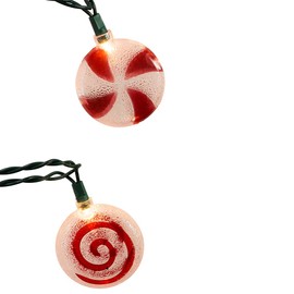 Kurt Adler 10 Novelty Candy Light Set, red/White
