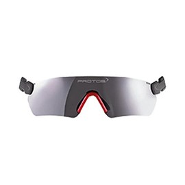 Protos Protective Glasses for Helmet System Colour Tinted Polycarbonate One Size UV Protection Grey Mirrored Lenses