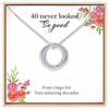 Annamate 40th Birthday Gifts for Women, 925 Sterling Silver Infinity