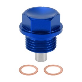RATCHROLL 1 Set Universal Oil Drain Plug Anti Leakage Oil Pan Drain Bolt Screw Thread Repair with Gasket Magnetic Blue Aluminum Alloy Copper M18x1.5