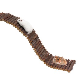 Rat Ladder Bridge, Wooden Hamster Climbing Ladder Toy, Small Animals Cage Accessories for Bird Parrot Hamster Mouse Rat Sugar Glider Hermit Crab Sugar Glider Chinchilla(23.62x3.14 Inches)