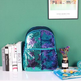 Le Vasty Sequin School Backpack for Girls Boys Kids Cute Kindergarten Elementary Book Bag Bookbag Glitter Sparkly Back Pack One_Size