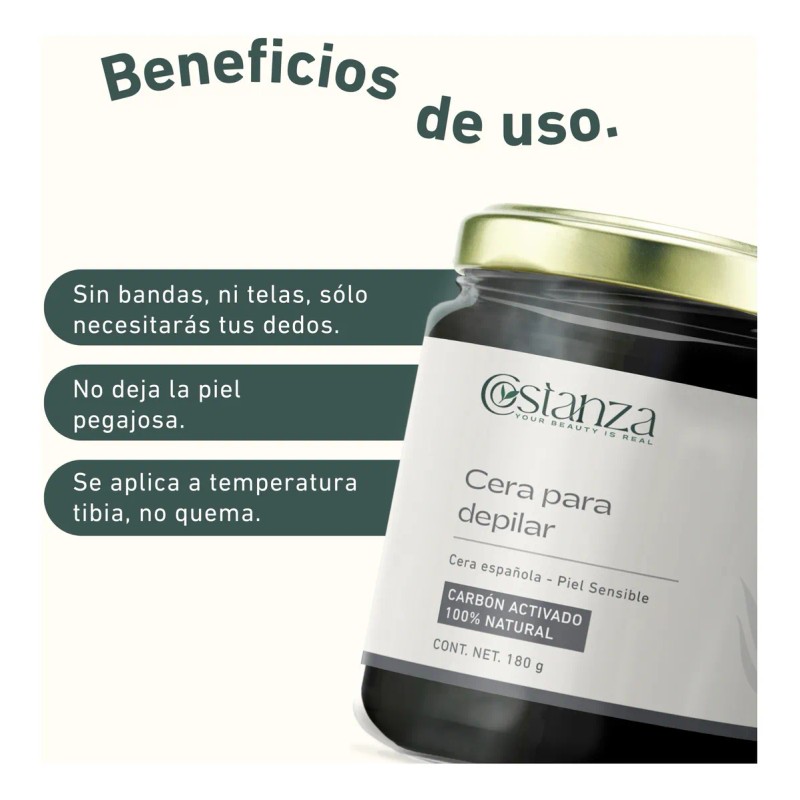 Cera Española Micro Depilacion Corporal 2 Frascos Carbon Act