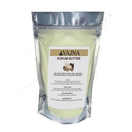 Yajna Manteca De Kokum Orgánica Cruda, Pura, Natural Y Sin Refinar  Hidratante Para Rostro, Cuerpo Y Cabello  115 G(4 Oz) De Color Blanco Marfil,...  