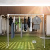 Foldable Telescopic Drying Rack, Adjustable Stainless Steel Clothes Hanger, Portable