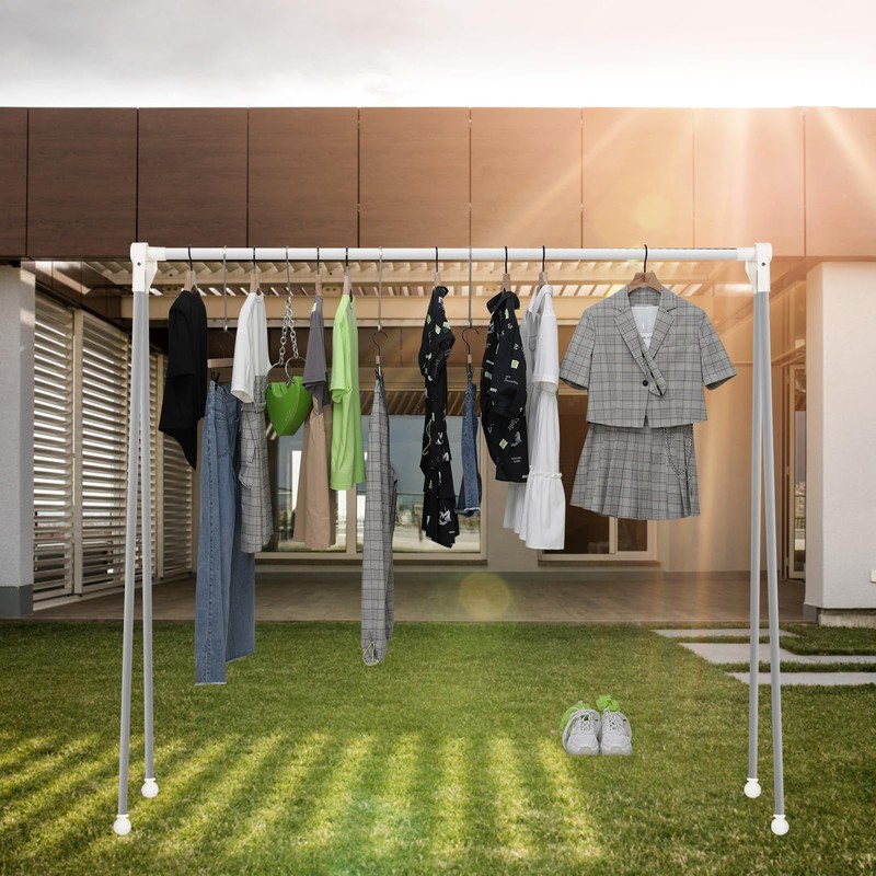 Foldable Telescopic Drying Rack, Adjustable Stainless Steel Clothes Hanger, Portable