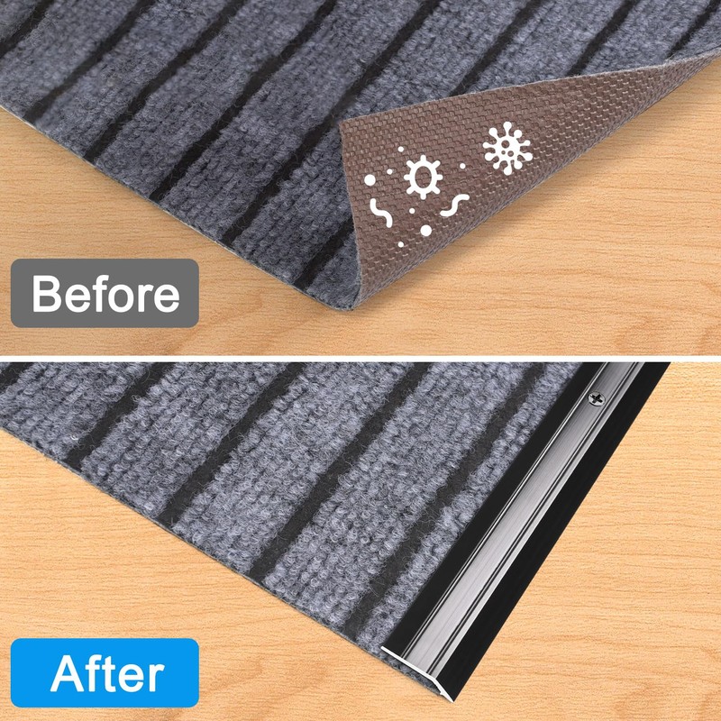 Jiekayi 6-Pack Metal Carpet Floor Transition Strips, 36in Carpet to