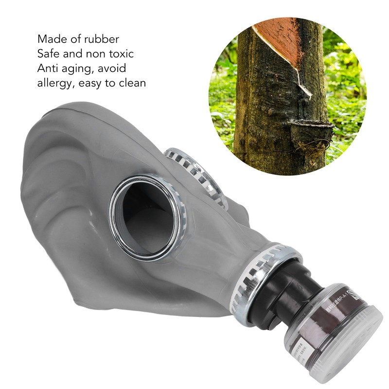 Gas Face Cover Activated Carbon Filtering Universal Rubber Comfortable Reusable