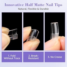 600pcs Uñas Postizas Nail Art Tips, Francesa Uñas Acrilicas Uñas Falsas