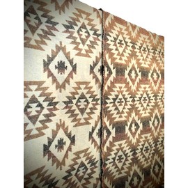 Ethnic jacquard thick fabric cloth cotton material peeling edge native pattern Ortega craft material craft supplies handmade bag small item making work production (brown beige half size)