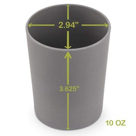 WeeSprout WeeSprout Bamboo Toddler Cups - 4 pc Set (10 fl oz), Organic & Non-Plastic Cup Pack for Toddlers, Big Kids or Baby, Natural