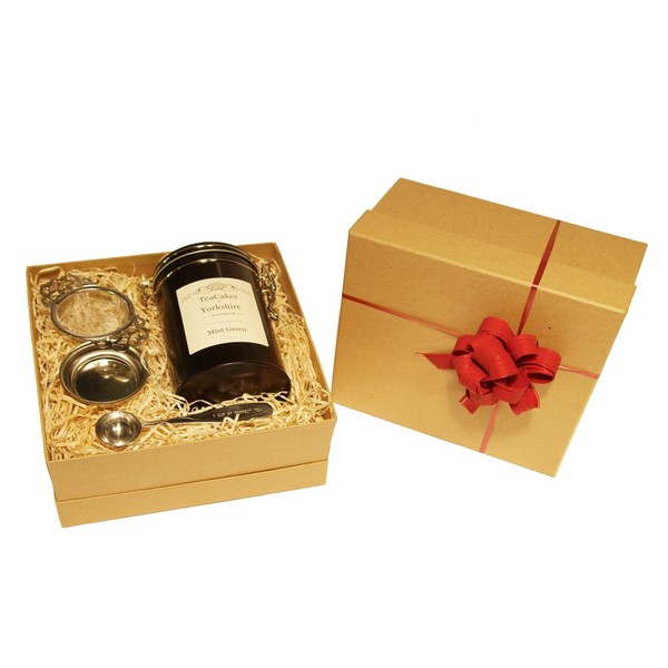 Mint Tea Gift Caddy Green Loose Leaf Flavoured Wrapped 100g