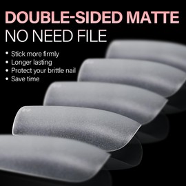 AILLSA Medium Square Nail Tips 450PCS Soft gel Full Cover Nail Tips Matte Acrylic Upgraded No Need Files Press on Fake Nail Tips for False Nail Tips Extension Home DIY Nail Salon 15 Sizes