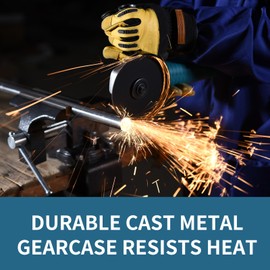 VERGING Angle Grinder, 7.5-Amp 4 1/2 Angle Grinder Tool with Grinding, Polishing and Rust Removal Capabilities, Variable Speed Angle Grinder, Metal Grinder Tool, Non-Slip and Shockproof Handle