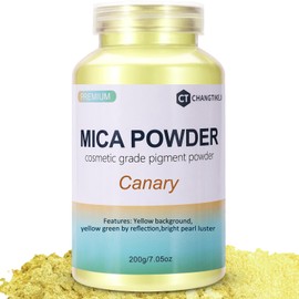 Mica Powder,7.05OZ（200g）,Canary Mica Powder Pigment for Epoxy Resin，Lip Gloss，Car Paint，Dye，Soap Making，Nail Polish,Epoxy Resin,Candle Making,Bath Bombs