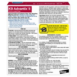 K9 Advantix II XL Dog Vet-Recommended Flea, Tick & Mosquito Treatment & Prevention | Dogs Over 55 lbs. | 4-Mo Supply