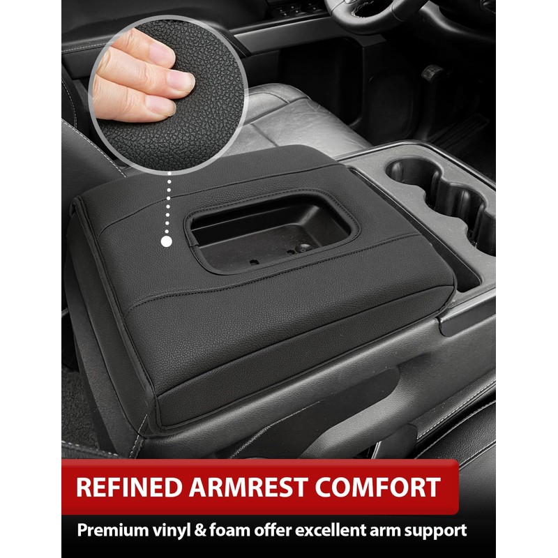 KBH Center Console Armrest Cover for 2014-2018 Chevy Silverado &