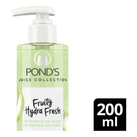 POND'S Gel Limpiador Facial Fruity Hydra Fresh Aloe para una piel limpia, suave y libre de impurezas, con extracto hidratante de aloe de origen natural 200 ml
