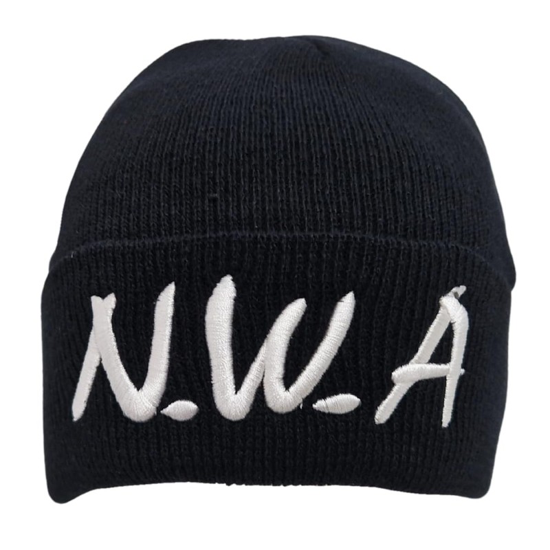 NWA Hiphop Beanie Black Soft Comfortable Casual for Men Women