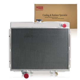 PUNDIMO Aluminum Radiator For 1969-1970 Ford Mustang 390 428 429 V8 Gas AT MT, 3 Rows Radiator For 1968-1970 Mercury Cougar XR7, Radiator For Ford Mustang Fairlane Ranchero, Radiator For Mercury