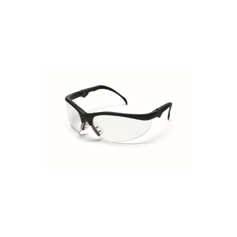 MCR Safety Klondike Plus Black Colourless Lens Work Safety Goggles