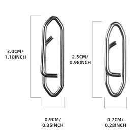 NA 60 Pcs Sea Fishing Quick Change Lead Bait Snap Rig Clip Stainless Steel Power Clips Change Lure Snaps Fishing Speed Clips Fast Link Clips Fishing Fast Snaps Speed Clips for Fishing, M and L