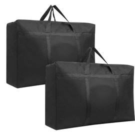 IETWATE 2PCS Large Storage Bags, 1680D Thicken Oxford Moving Bags Extra Large Strong, 100 x 55 x 26CM Waterproof Large Laundry Bags with Zips, Large Capacity Clothes Storage Bag, for Moving House