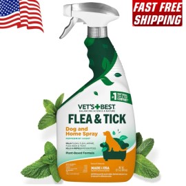 Vet's Best Flea and Tick Home Spray Flea Treatment for Cats 32oz