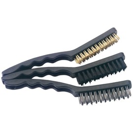 Draper 26928 3-Piece Brush Set (Brass, Nylon, Stainless Steel) , Blue