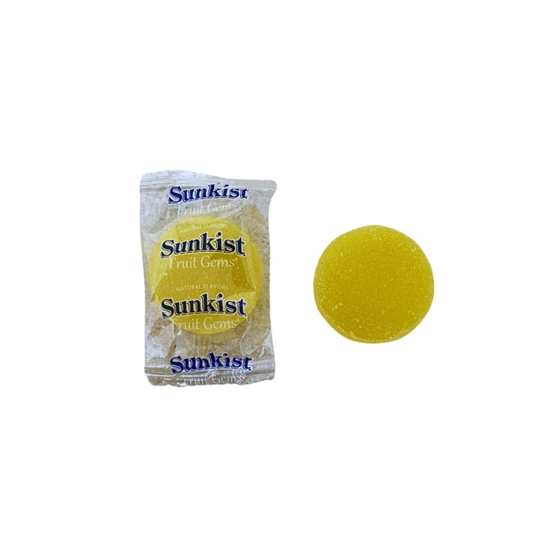 Individually Wrapped Fruit Gem Soft Candy Only Lemon Flavor -1lbs,