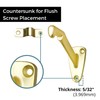 Handrail Bracket Heavy Duty Champagne Brass V Style, 3 Pack