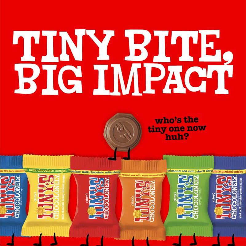 Tony’s Chocolonely Assorted Chocolate Candy Pieces, Belgian Milk & Dark