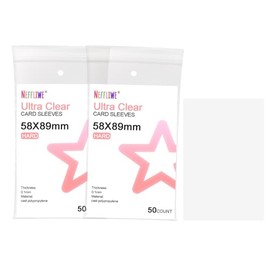 100 piezas de fundas para fotocartas de 58x89mm de polipropileno transparente, protector de tarjeta para álbumes de fotocartas, sin PVC y sin ácido (5