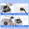 Theefun Bubble Machine: 750ML Metal Automatic Bubble Maker, Portable Professional