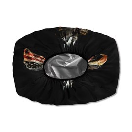 FUIALDOLG USA Flag Off-road Vehicle Eagle Winch Cover Waterproof Dustproof Winch Cover Elastic Design Cloth Winches Accessories