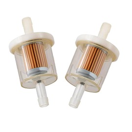 Missiscily (2-Pack) 691035 Universal 1/4" Inline Fuel Filter for Kawasaki 49019-0027 49019-7001 49019-7005 49019-0014, Fits Briggs & Stratton 691035 493629 5065k 2hp 17.5hp 27hp 35hp Engines