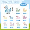 200Pcs Mini Ducks, Mini Resin Ducks Cute Glitter Little Ducks